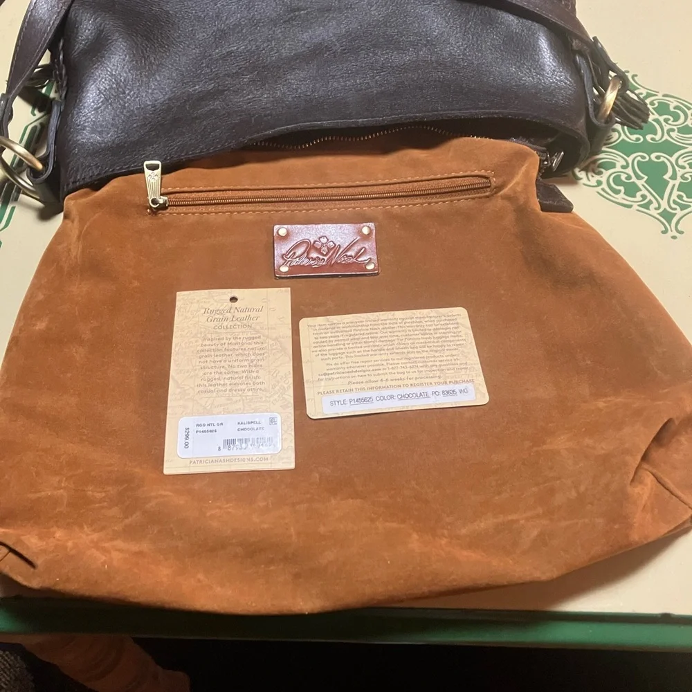 Patricia Nash Dark Brown Leather Shoulder Bag KALISPELL style P1455625 - Picture 4 of 7